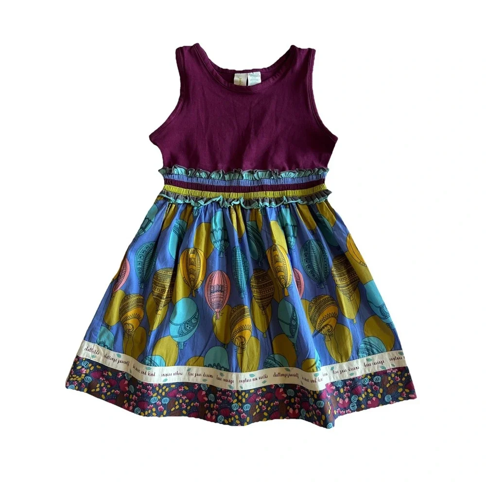 Matilda Jane Gypsy Blue Maggie Stew & Paint By Numbers Plum Dress‎ Sz 4 Set Of 2